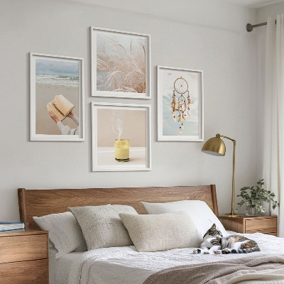 Daugiadalis paveikslas su rėmu Vasaros peizažai boho stiliumi