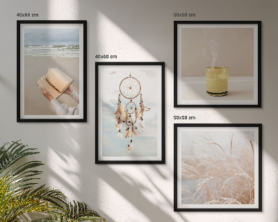 Daugiadalis paveikslas su rėmu Vasaros peizažai boho stiliumi