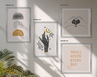 Daugiadalis paveikslas su rėmu Minimalistinės boho iliustracijos