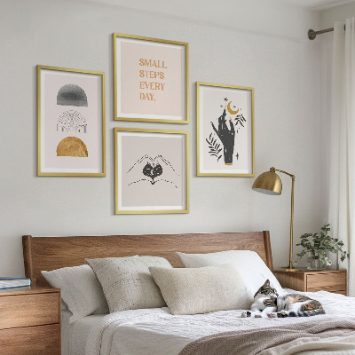 Daugiadalis paveikslas su rėmu Minimalistinės boho iliustracijos