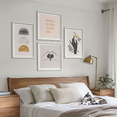 Daugiadalis paveikslas su rėmu Minimalistinės boho iliustracijos