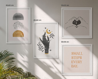 Daugiadalis paveikslas su rėmu Minimalistinės boho iliustracijos