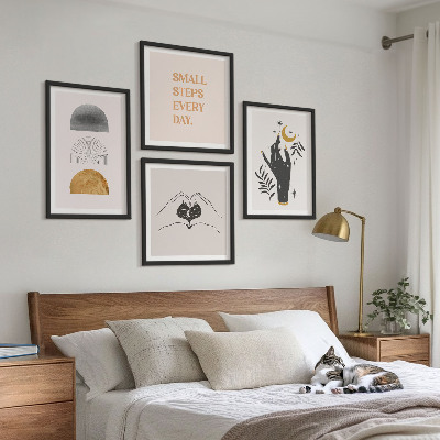 Daugiadalis paveikslas su rėmu Minimalistinės boho iliustracijos
