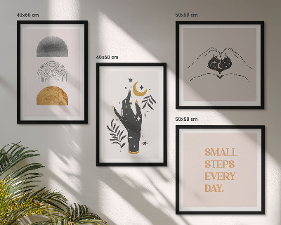 Daugiadalis paveikslas su rėmu Minimalistinės boho iliustracijos
