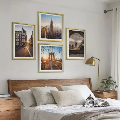 Londono vaizdo paveikslų rinkinys daugiadalis paveikslas su rėmu