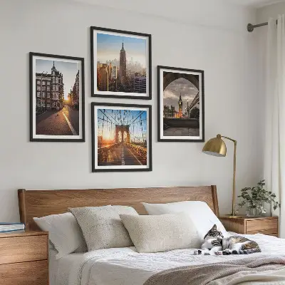 Londono vaizdo paveikslų rinkinys daugiadalis paveikslas su rėmu