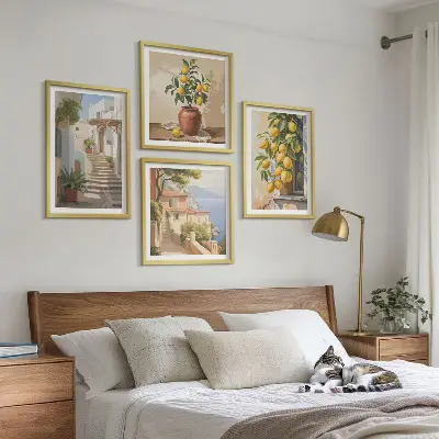 Paveikslų kompozicija ant sienos Lemon Streets su vaizdu į jūrą