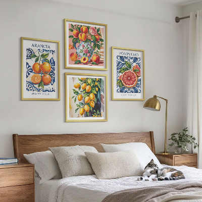 Paveikslų kompozicija ant sienos Itališki citrusinių vaisių mados plakatai