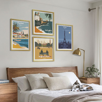 Paveikslų kompozicija ant sienos Pakrančių miestų architektūra