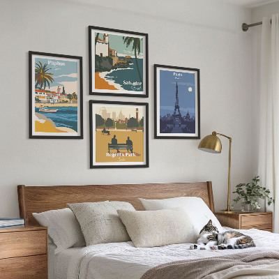 Paveikslų kompozicija ant sienos Pakrančių miestų architektūra