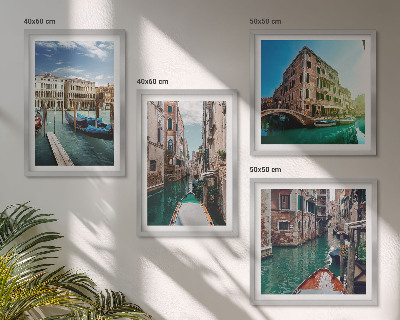Daugiadalis paveikslas su rėmu Venecijos kanalų architektūra