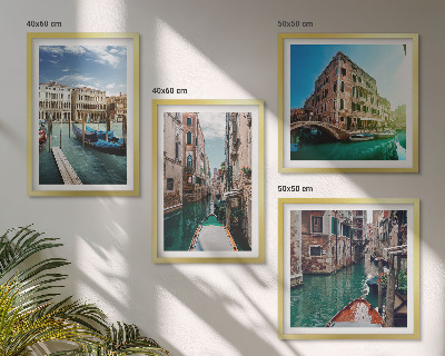 Daugiadalis paveikslas su rėmu Venecijos kanalų architektūra