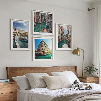 Daugiadalis paveikslas su rėmu Venecijos kanalų architektūra