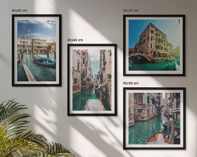 Daugiadalis paveikslas su rėmu Venecijos kanalų architektūra