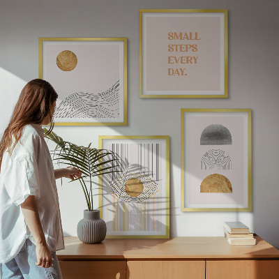 Paveikslų kompozicija ant sienos Abstrakčios geometrijos formos