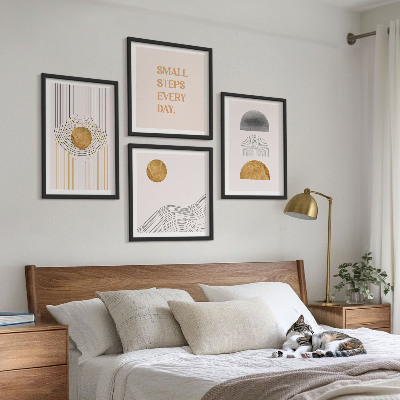 Paveikslų kompozicija ant sienos Abstrakčios geometrijos formos