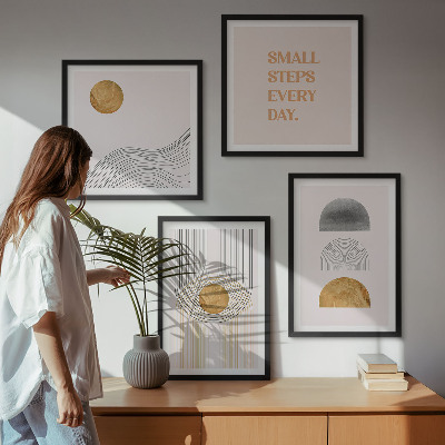 Paveikslų kompozicija ant sienos Abstrakčios geometrijos formos