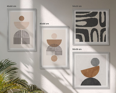 Paveikslų kompozicija ant sienos Abstraktus boho dizainas