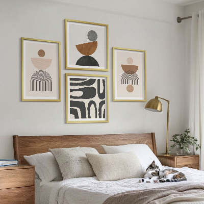 Paveikslų kompozicija ant sienos Abstraktus boho dizainas