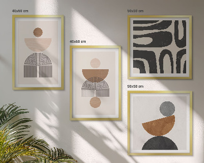 Paveikslų kompozicija ant sienos Abstraktus boho dizainas