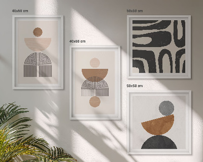Paveikslų kompozicija ant sienos Abstraktus boho dizainas