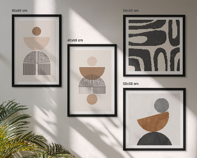 Paveikslų kompozicija ant sienos Abstraktus boho dizainas