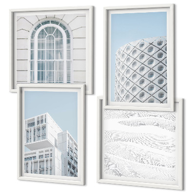 Paveikslų kompozicija ant sienos Šiuolaikinės architektūros geometrija