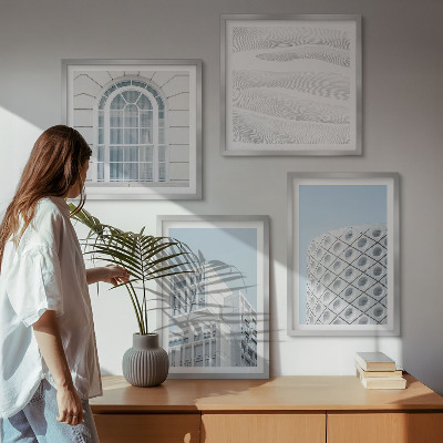 Paveikslų kompozicija ant sienos Šiuolaikinės architektūros geometrija