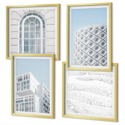 Paveikslų kompozicija ant sienos Šiuolaikinės architektūros geometrija