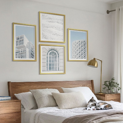 Paveikslų kompozicija ant sienos Šiuolaikinės architektūros geometrija