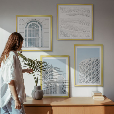 Paveikslų kompozicija ant sienos Šiuolaikinės architektūros geometrija