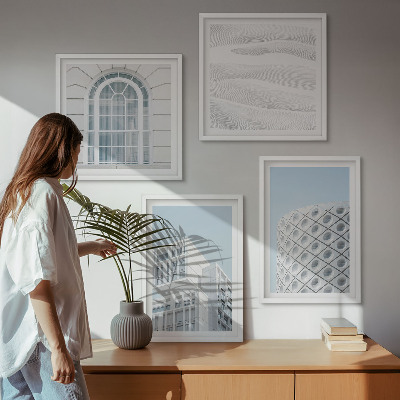 Paveikslų kompozicija ant sienos Šiuolaikinės architektūros geometrija