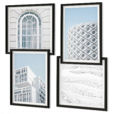 Paveikslų kompozicija ant sienos Šiuolaikinės architektūros geometrija