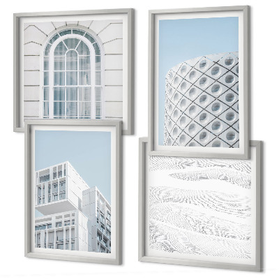 Paveikslų kompozicija ant sienos Šiuolaikinės architektūros geometrija