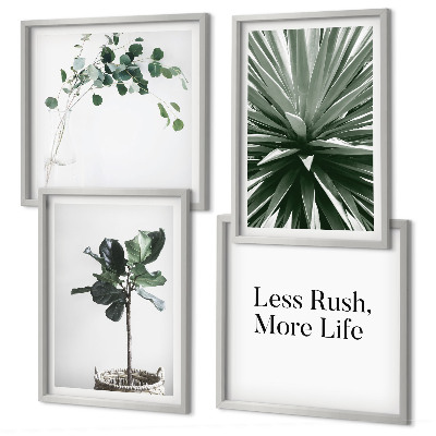 Daugiadalis paveikslas su rėmu Žaliųjų augalų minimalizmas