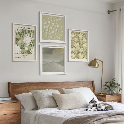 Daugiadalis paveikslas su rėmu Boho stiliaus gėlių abstrakcijos