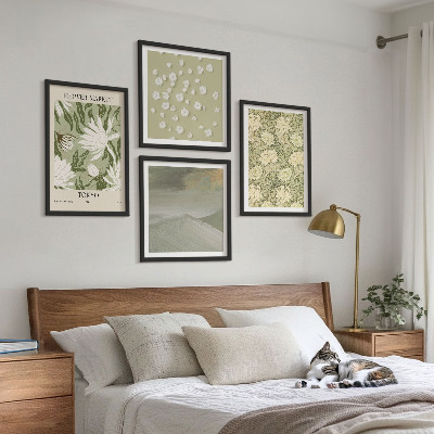 Daugiadalis paveikslas su rėmu Boho stiliaus gėlių abstrakcijos