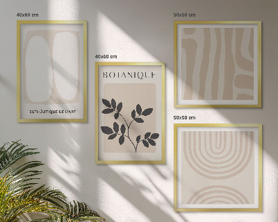 Daugiadalis paveikslas su rėmu Boho subtilūs augalų plakatai