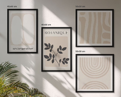 Daugiadalis paveikslas su rėmu Boho subtilūs augalų plakatai
