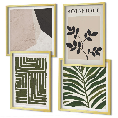 Daugiadalis paveikslas su rėmu Botaninės boho kompozicijos