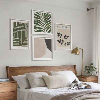 Daugiadalis paveikslas su rėmu Botaninės boho kompozicijos