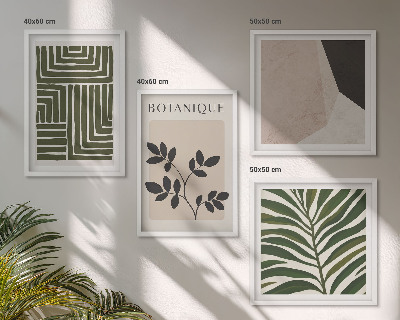 Daugiadalis paveikslas su rėmu Botaninės boho kompozicijos