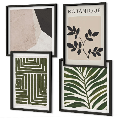Daugiadalis paveikslas su rėmu Botaninės boho kompozicijos