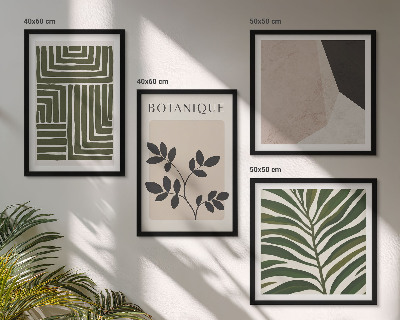 Daugiadalis paveikslas su rėmu Botaninės boho kompozicijos