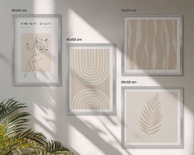 Daugiadalis paveikslas su rėmu Abstraktūs boho stiliaus papuošimai