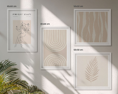 Daugiadalis paveikslas su rėmu Abstraktūs boho stiliaus papuošimai