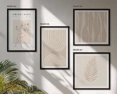 Daugiadalis paveikslas su rėmu Abstraktūs boho stiliaus papuošimai