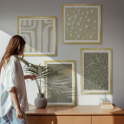 Daugiadalis paveikslas su rėmu Abstraktūs boho raštai