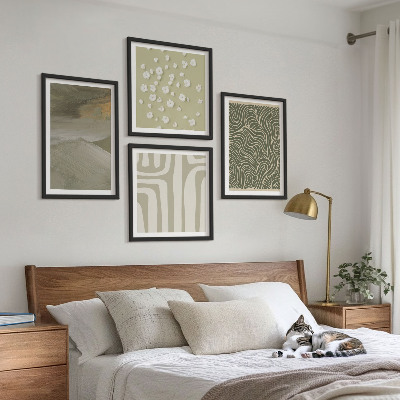 Daugiadalis paveikslas su rėmu Abstraktūs boho raštai