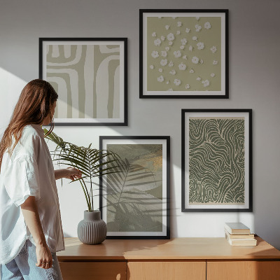 Daugiadalis paveikslas su rėmu Abstraktūs boho raštai